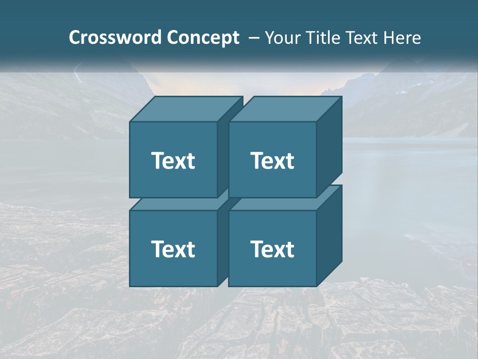 A Large Body Of Water With Mountains In The Background PowerPoint Template