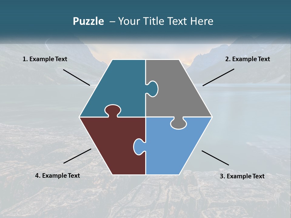 A Large Body Of Water With Mountains In The Background PowerPoint Template