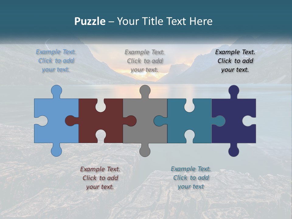 A Large Body Of Water With Mountains In The Background PowerPoint Template