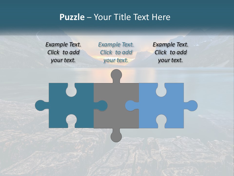 A Large Body Of Water With Mountains In The Background PowerPoint Template