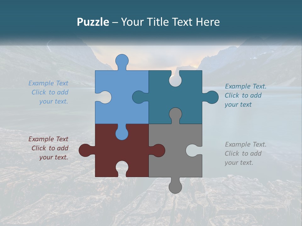 A Large Body Of Water With Mountains In The Background PowerPoint Template