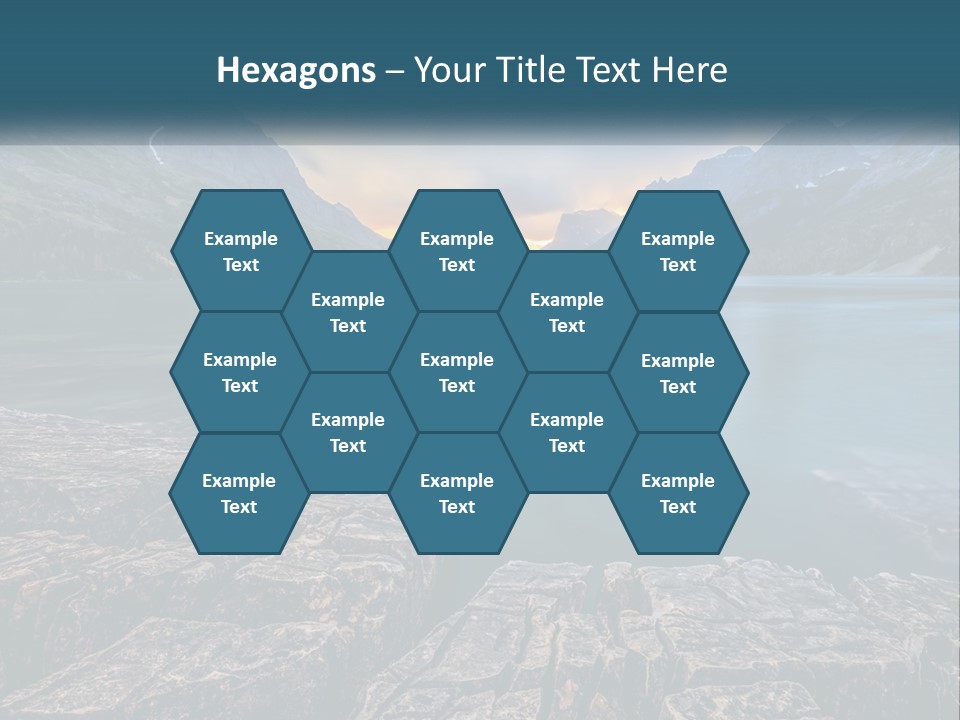 A Large Body Of Water With Mountains In The Background PowerPoint Template