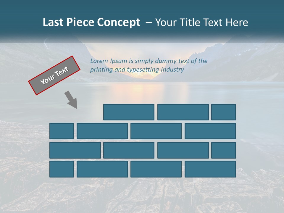 A Large Body Of Water With Mountains In The Background PowerPoint Template