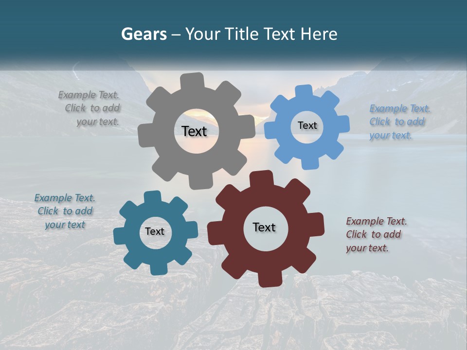 A Large Body Of Water With Mountains In The Background PowerPoint Template