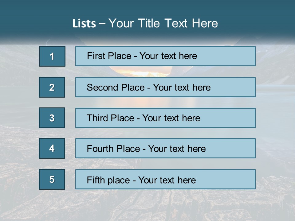 A Large Body Of Water With Mountains In The Background PowerPoint Template