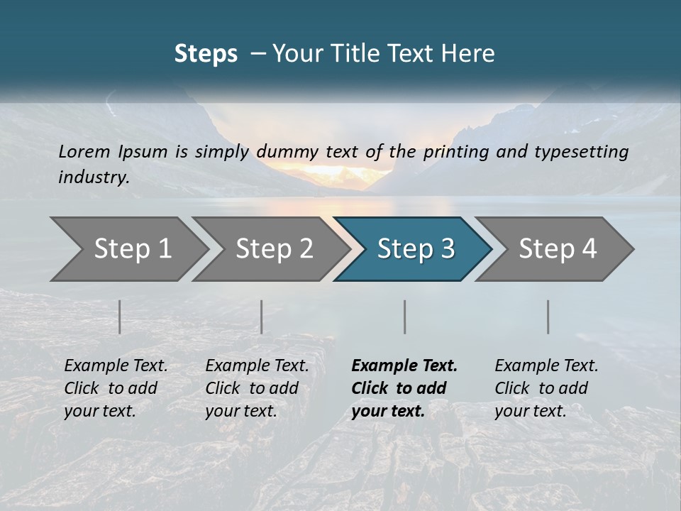 A Large Body Of Water With Mountains In The Background PowerPoint Template
