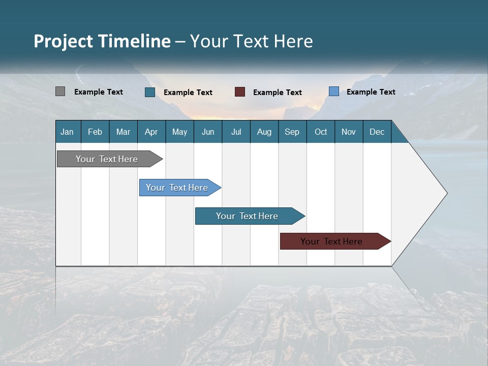 A Large Body Of Water With Mountains In The Background PowerPoint Template