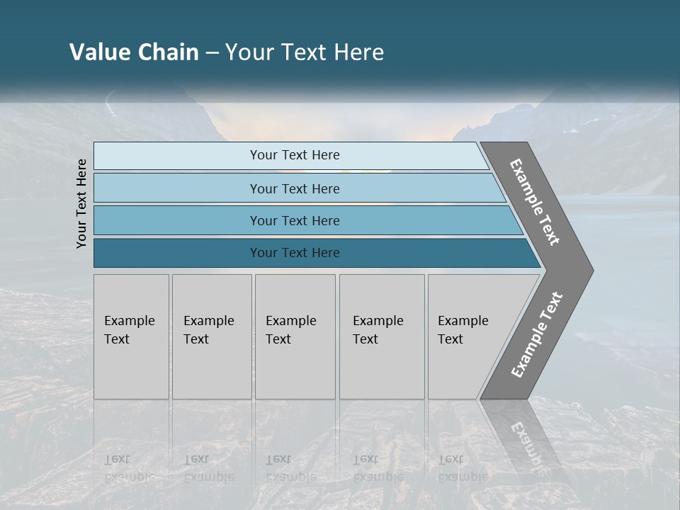 A Large Body Of Water With Mountains In The Background PowerPoint Template