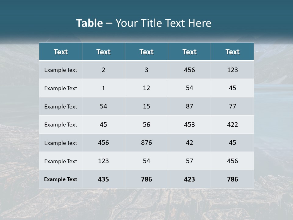 A Large Body Of Water With Mountains In The Background PowerPoint Template