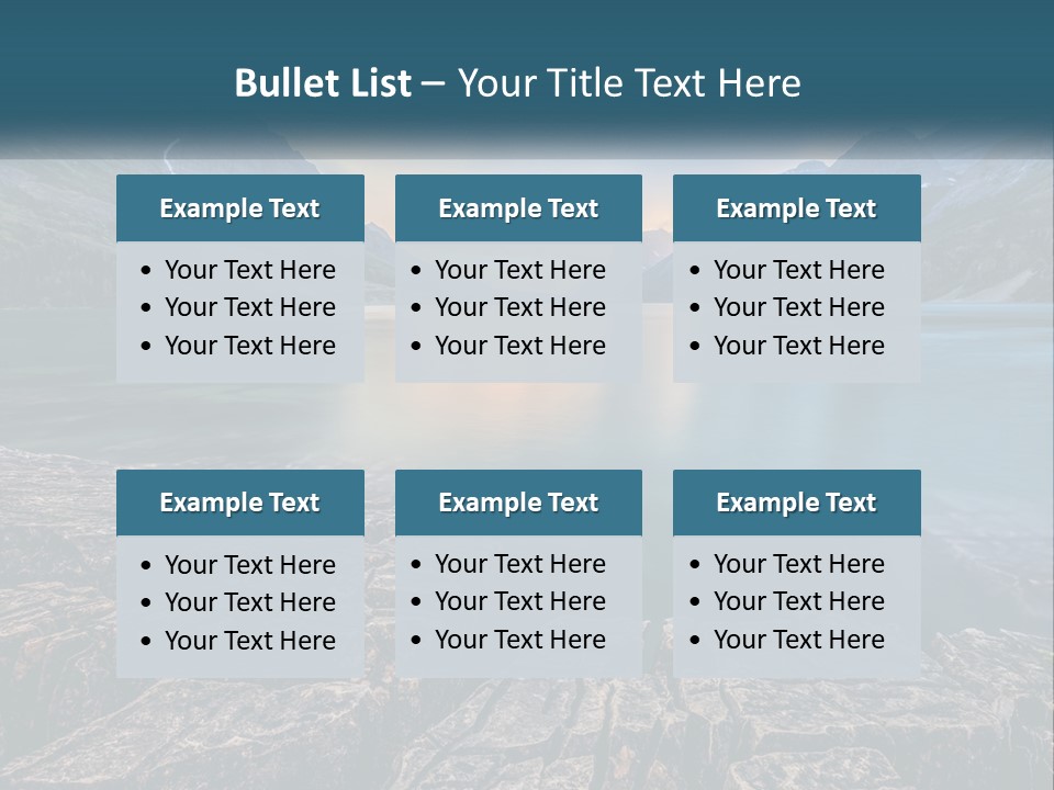 A Large Body Of Water With Mountains In The Background PowerPoint Template