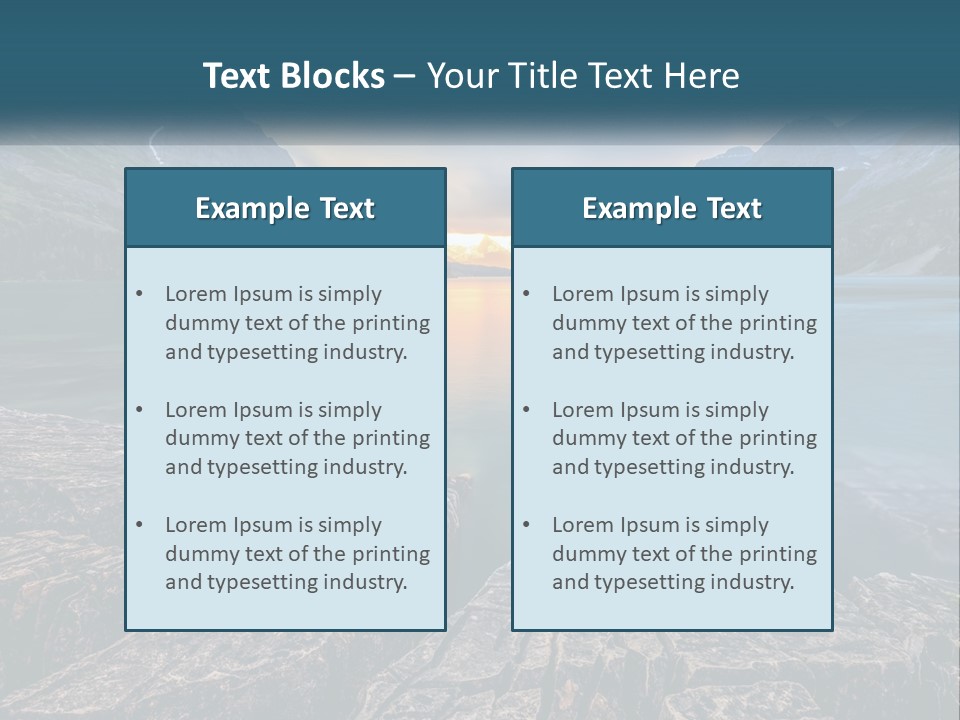A Large Body Of Water With Mountains In The Background PowerPoint Template