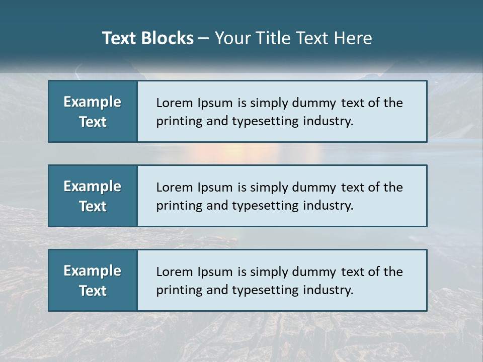 A Large Body Of Water With Mountains In The Background PowerPoint Template