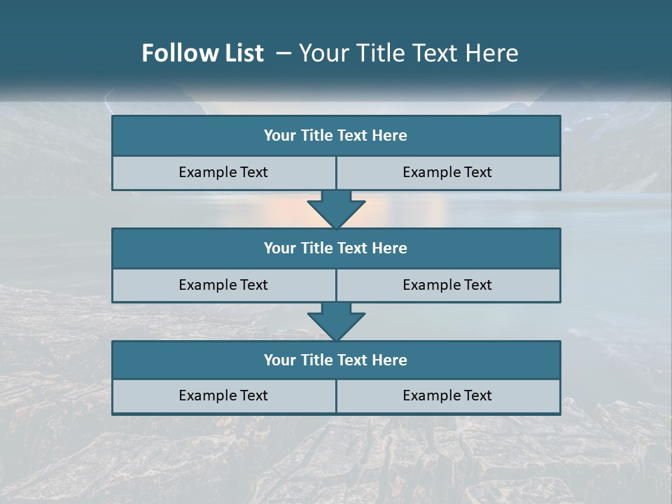 A Large Body Of Water With Mountains In The Background PowerPoint Template