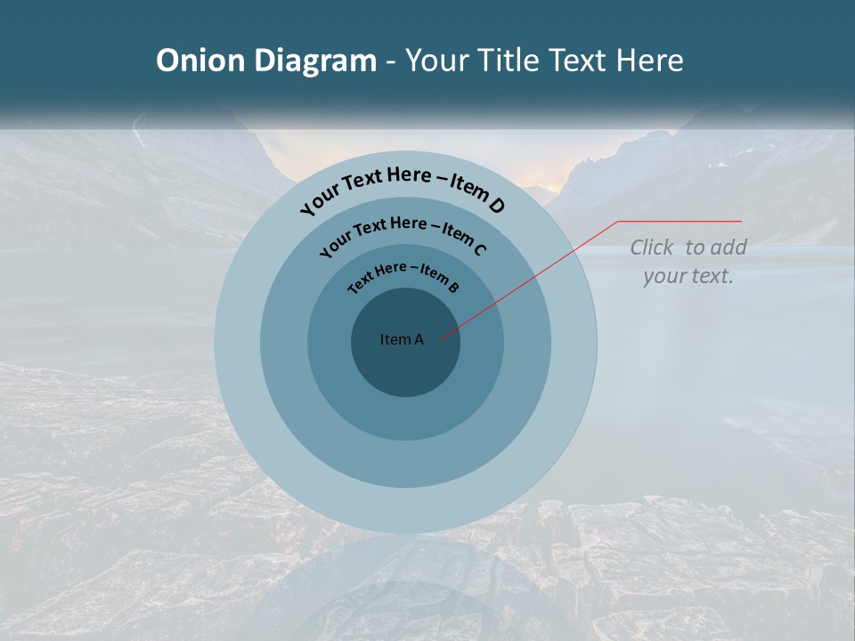 A Large Body Of Water With Mountains In The Background PowerPoint Template