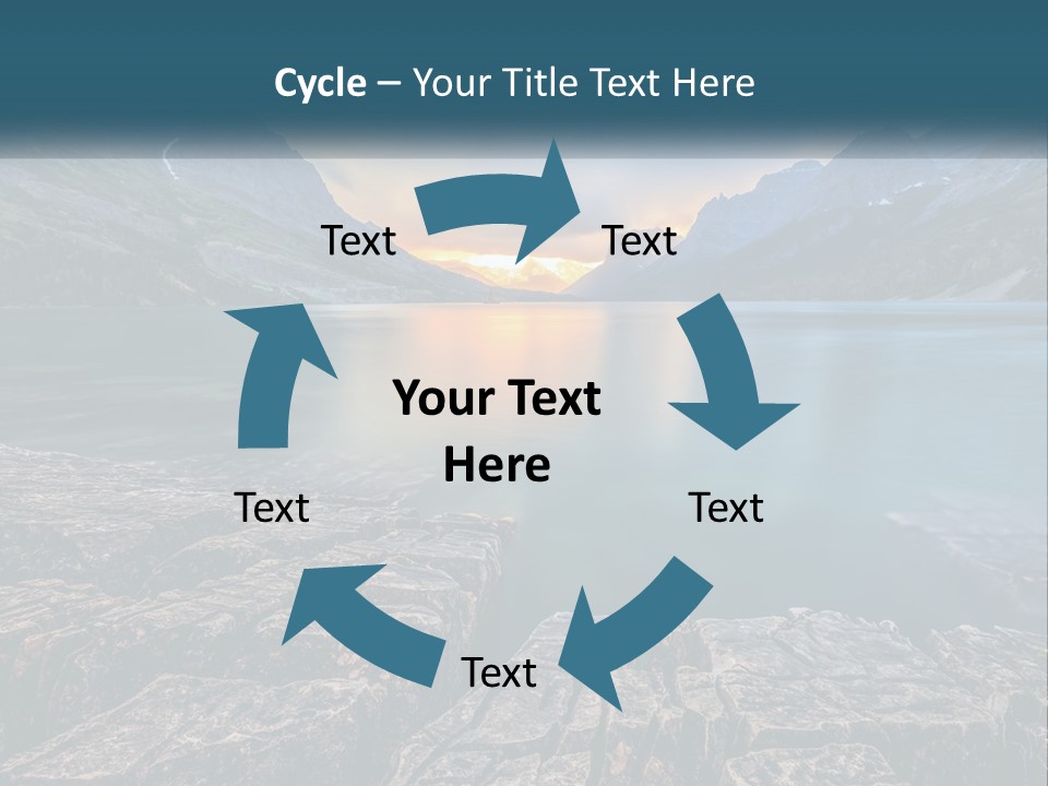 A Large Body Of Water With Mountains In The Background PowerPoint Template