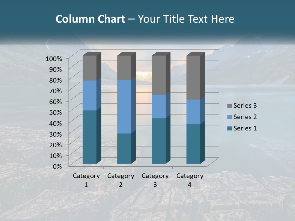 A Large Body Of Water With Mountains In The Background PowerPoint Template