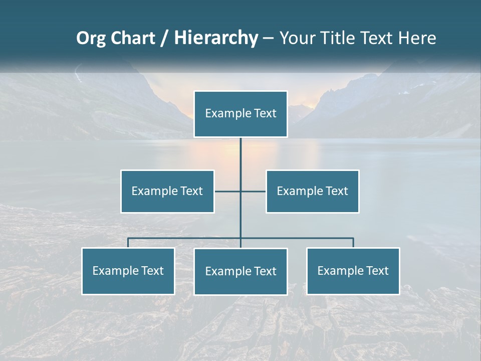 A Large Body Of Water With Mountains In The Background PowerPoint Template
