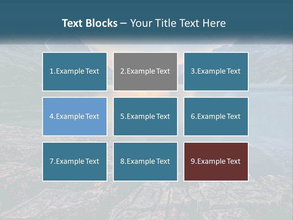 A Large Body Of Water With Mountains In The Background PowerPoint Template