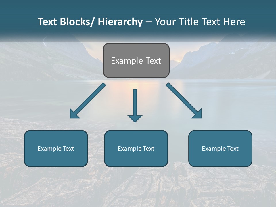 A Large Body Of Water With Mountains In The Background PowerPoint Template