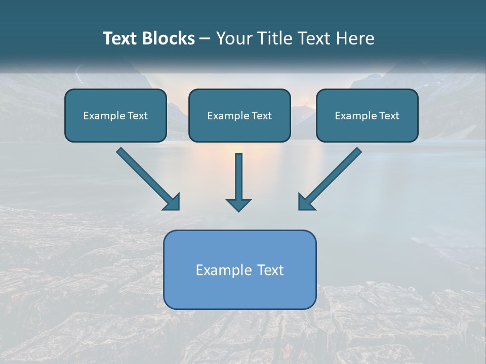 A Large Body Of Water With Mountains In The Background PowerPoint Template