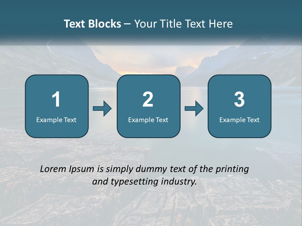 A Large Body Of Water With Mountains In The Background PowerPoint Template