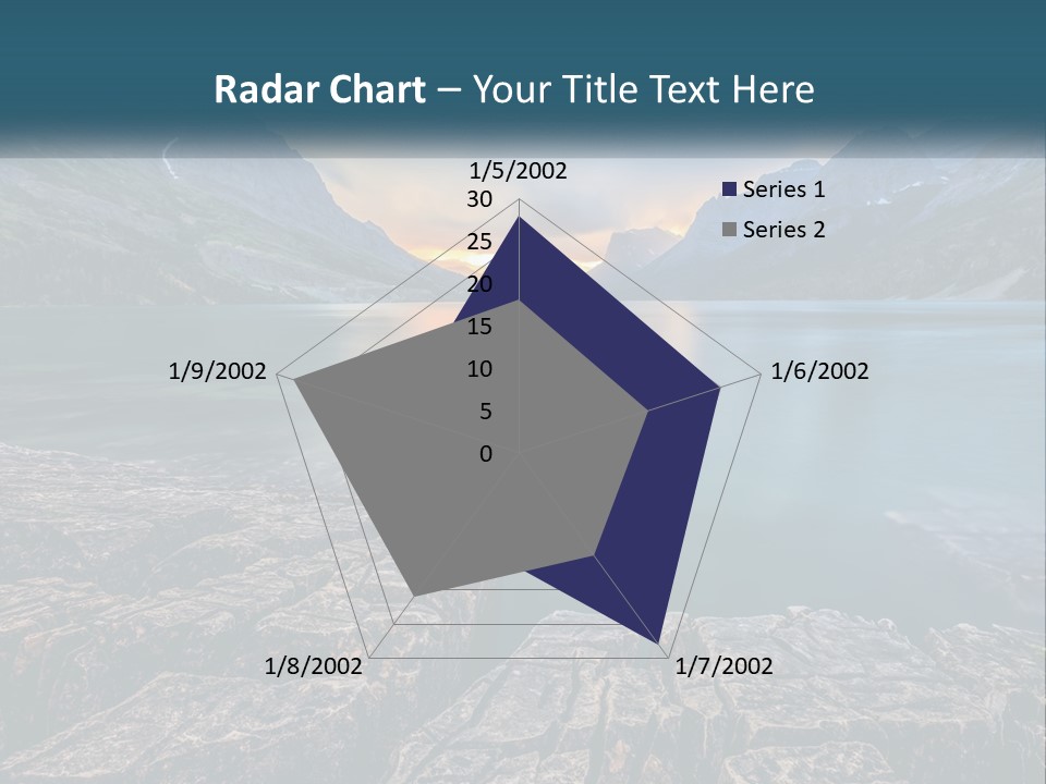 A Large Body Of Water With Mountains In The Background PowerPoint Template