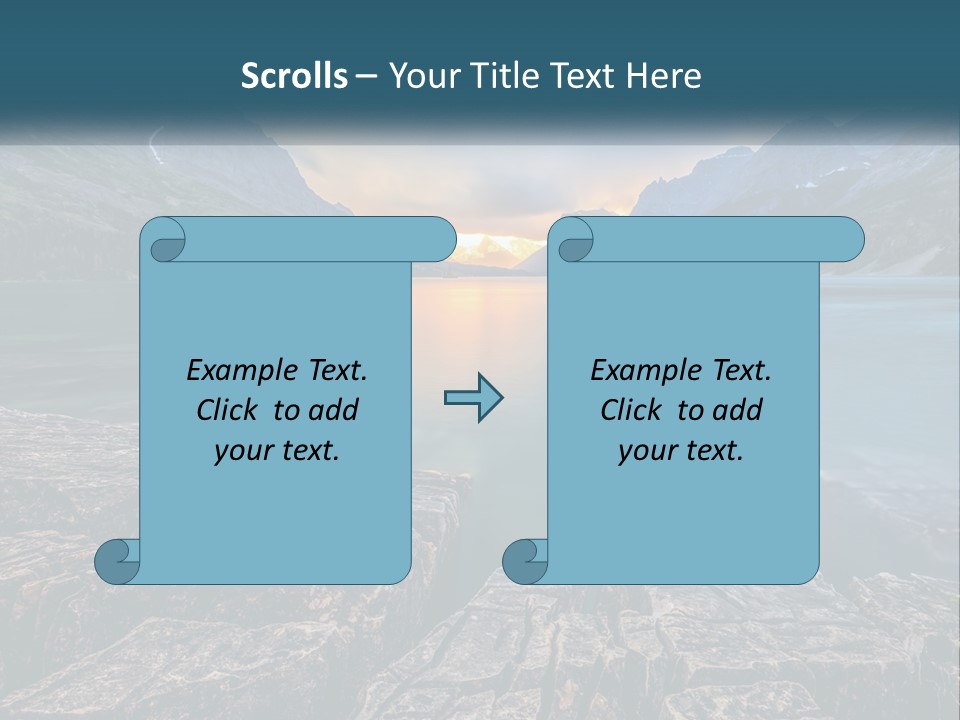 A Large Body Of Water With Mountains In The Background PowerPoint Template