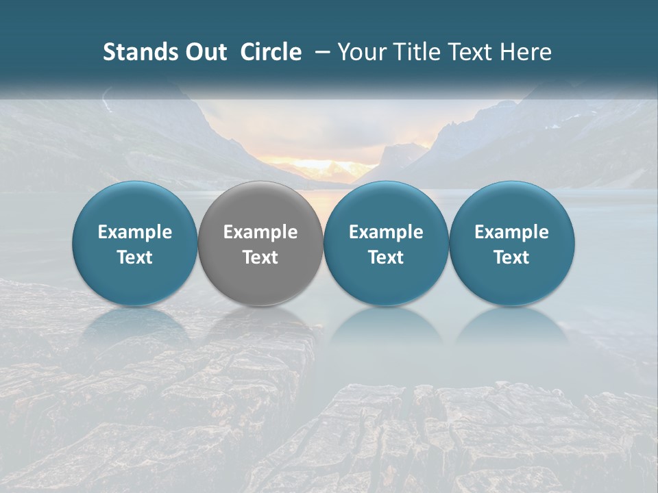 A Large Body Of Water With Mountains In The Background PowerPoint Template