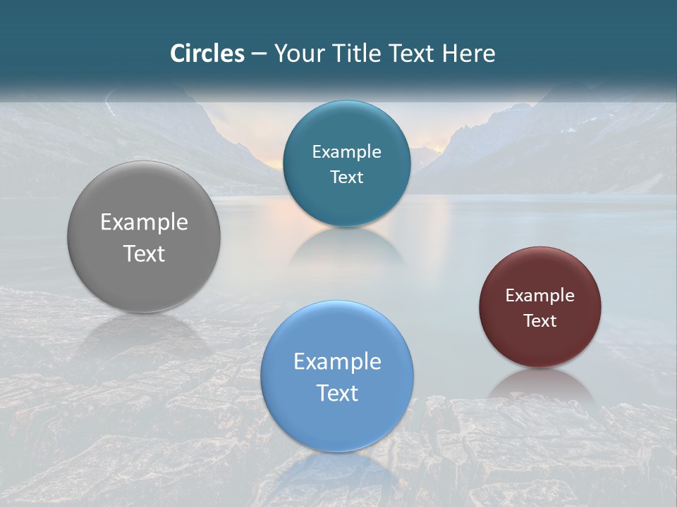 A Large Body Of Water With Mountains In The Background PowerPoint Template