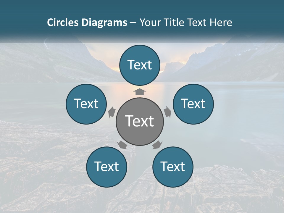 A Large Body Of Water With Mountains In The Background PowerPoint Template