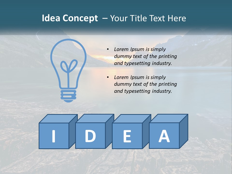 A Large Body Of Water With Mountains In The Background PowerPoint Template