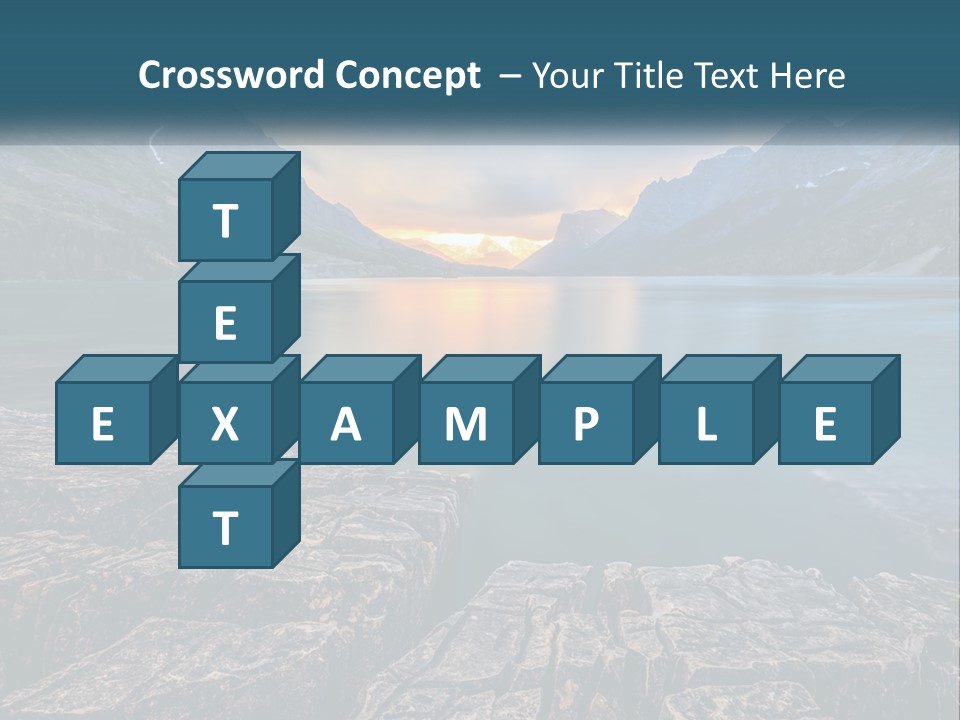 A Large Body Of Water With Mountains In The Background PowerPoint Template