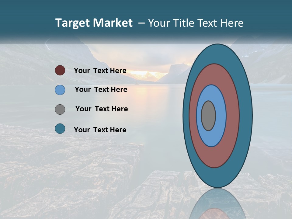 A Large Body Of Water With Mountains In The Background PowerPoint Template