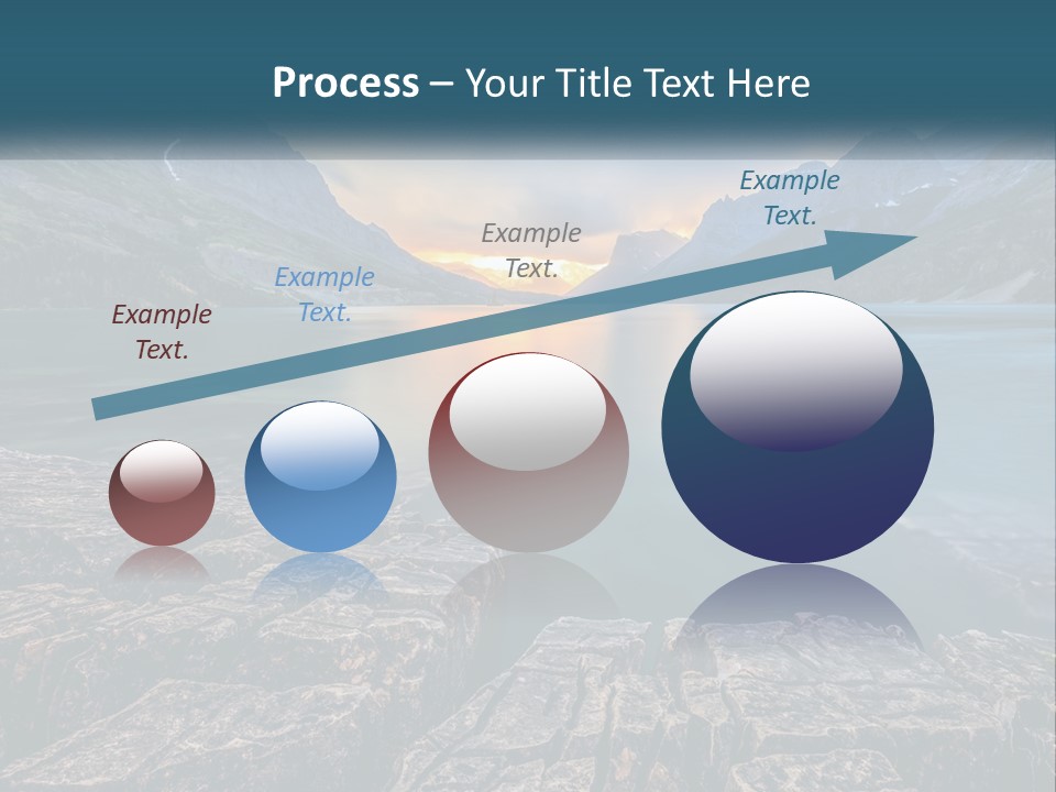 A Large Body Of Water With Mountains In The Background PowerPoint Template