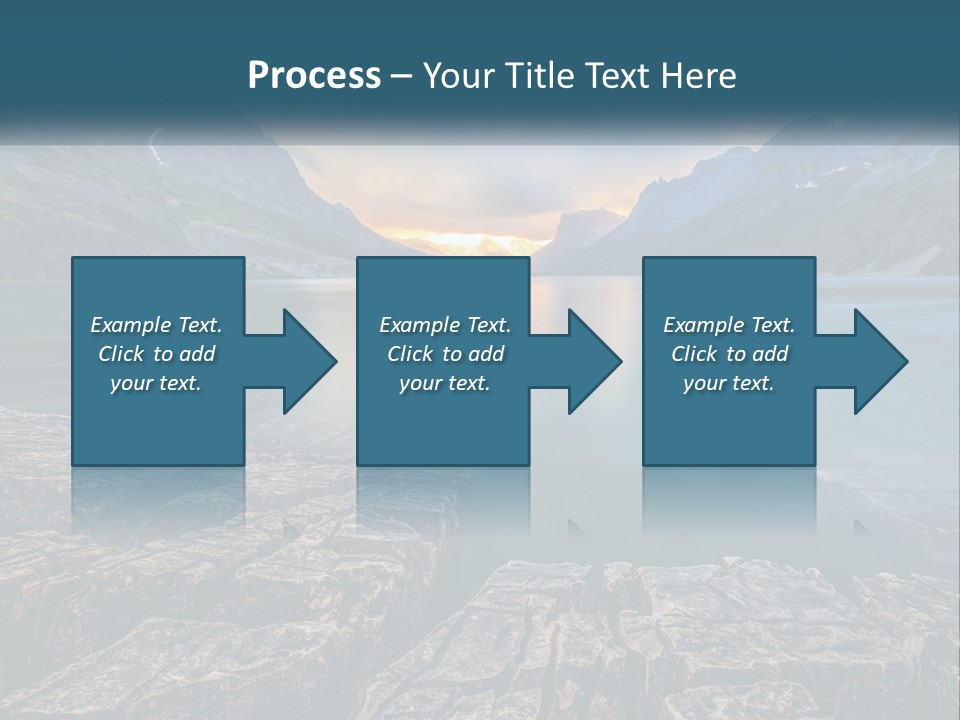 A Large Body Of Water With Mountains In The Background PowerPoint Template