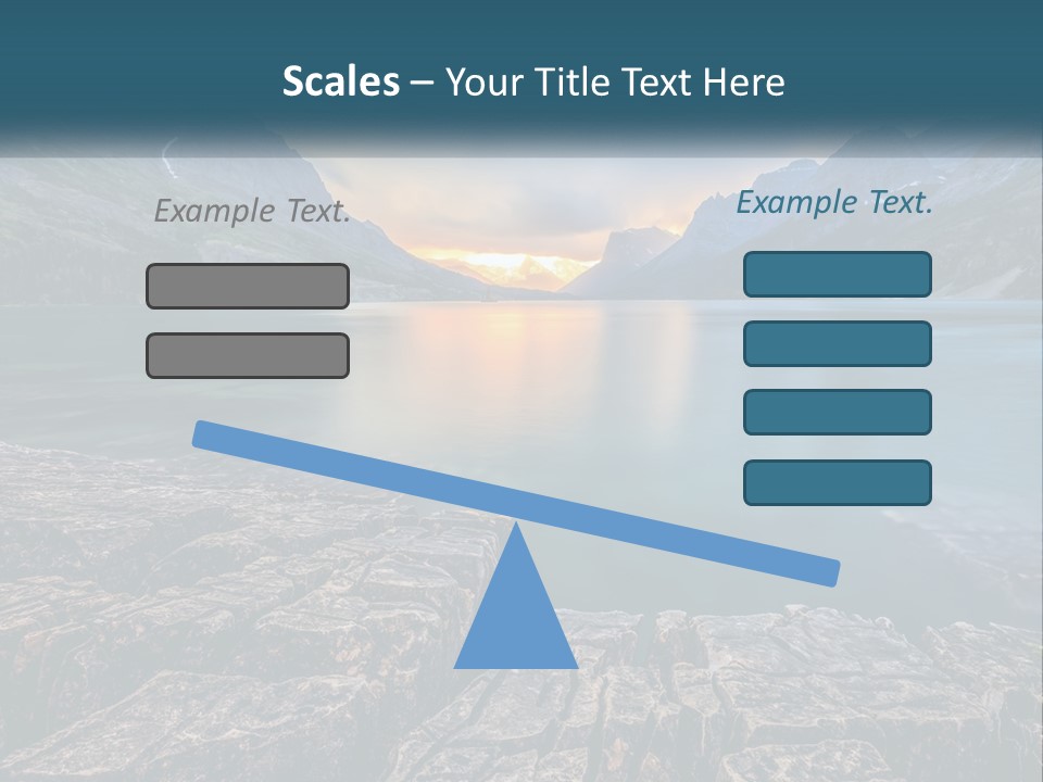 A Large Body Of Water With Mountains In The Background PowerPoint Template