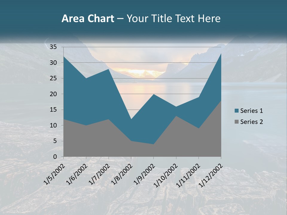 A Large Body Of Water With Mountains In The Background PowerPoint Template