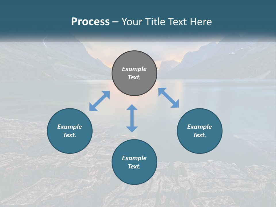 A Large Body Of Water With Mountains In The Background PowerPoint Template