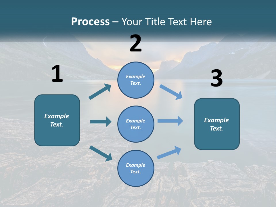 A Large Body Of Water With Mountains In The Background PowerPoint Template
