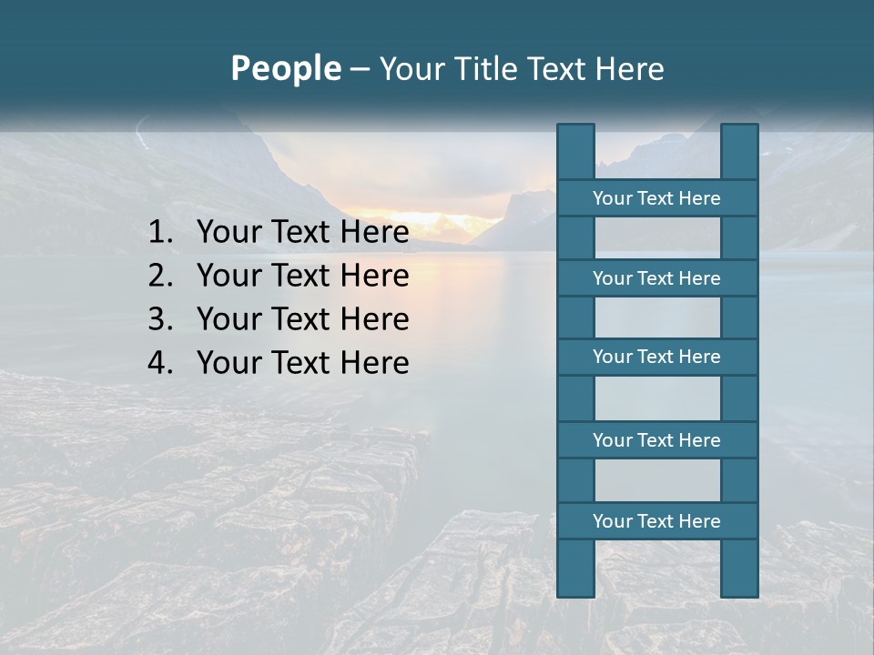 A Large Body Of Water With Mountains In The Background PowerPoint Template