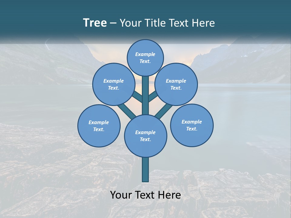 A Large Body Of Water With Mountains In The Background PowerPoint Template