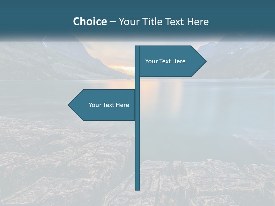 A Large Body Of Water With Mountains In The Background PowerPoint Template