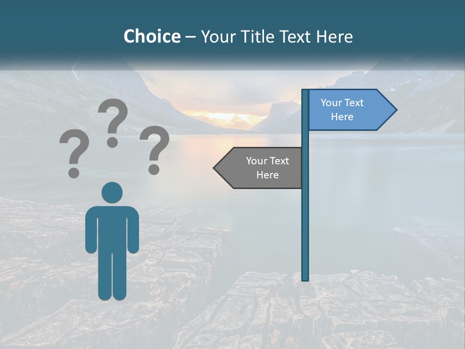 A Large Body Of Water With Mountains In The Background PowerPoint Template