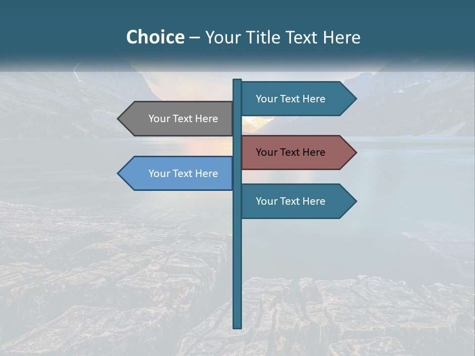 A Large Body Of Water With Mountains In The Background PowerPoint Template