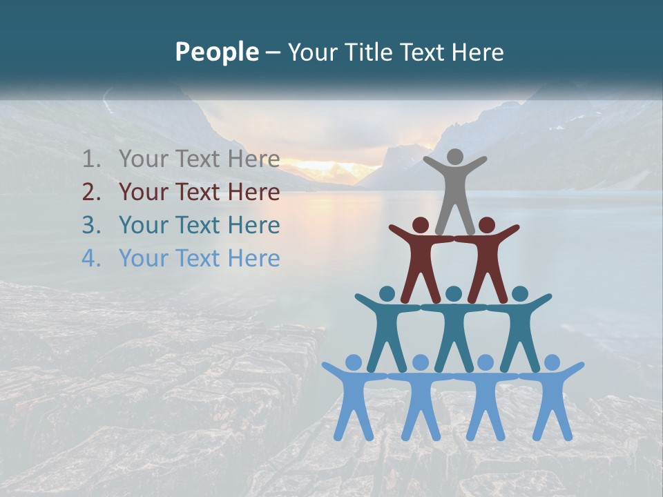 A Large Body Of Water With Mountains In The Background PowerPoint Template