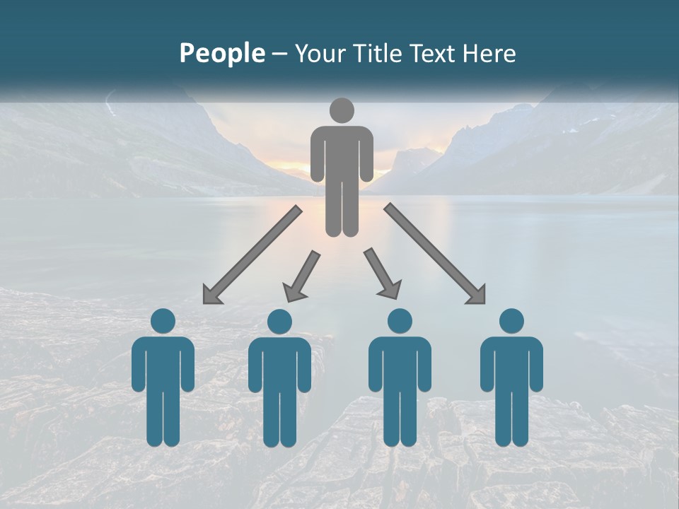 A Large Body Of Water With Mountains In The Background PowerPoint Template