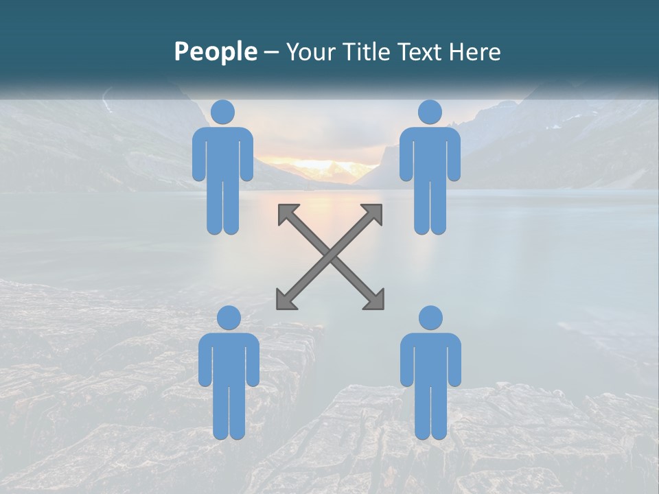 A Large Body Of Water With Mountains In The Background PowerPoint Template