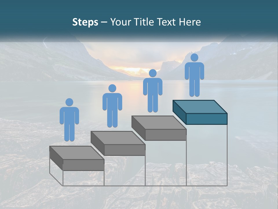 A Large Body Of Water With Mountains In The Background PowerPoint Template