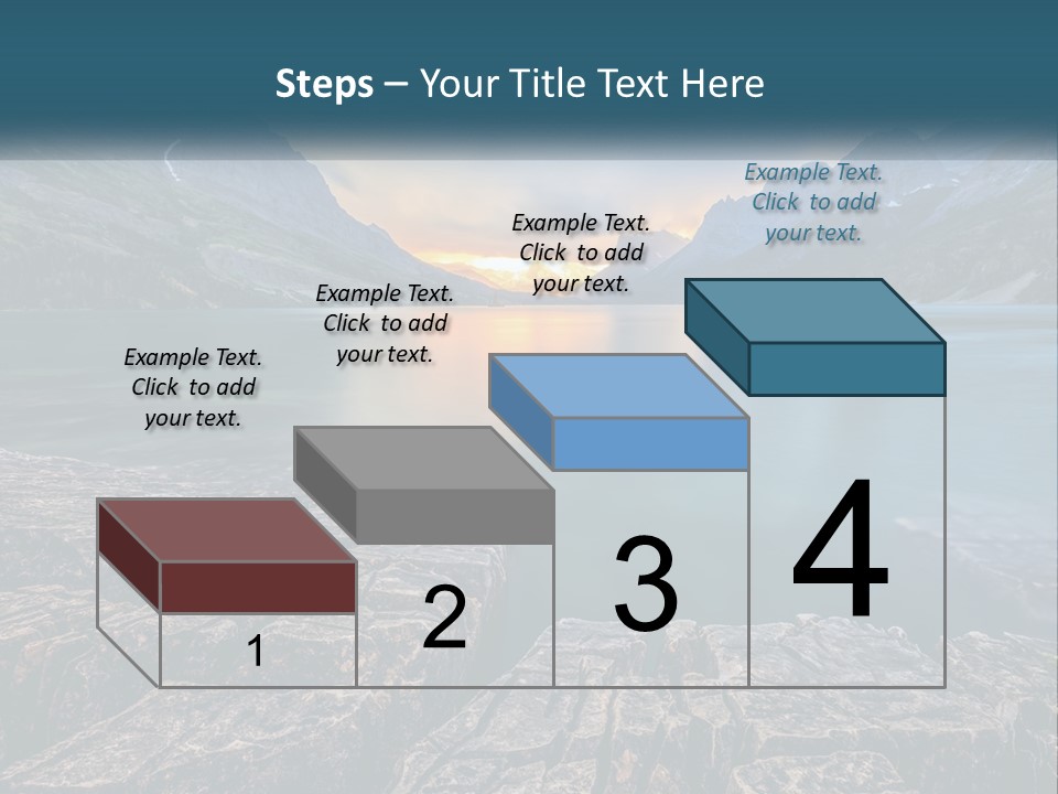 A Large Body Of Water With Mountains In The Background PowerPoint Template