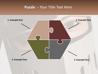 A Woman Peeking Out Of A Box With Her Eyes Wide Open PowerPoint Template